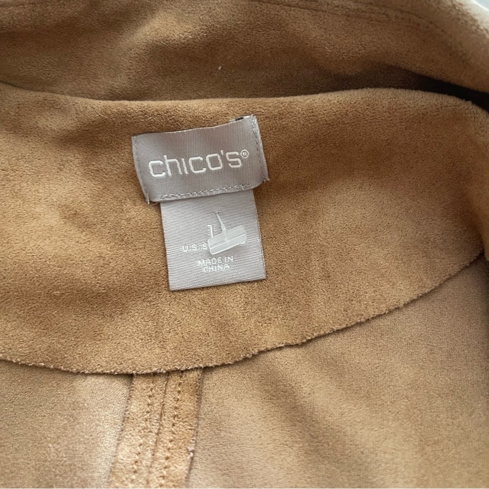 Petite Faux-Suede Moto‎ Camel Jacket - Picture 7 of 16